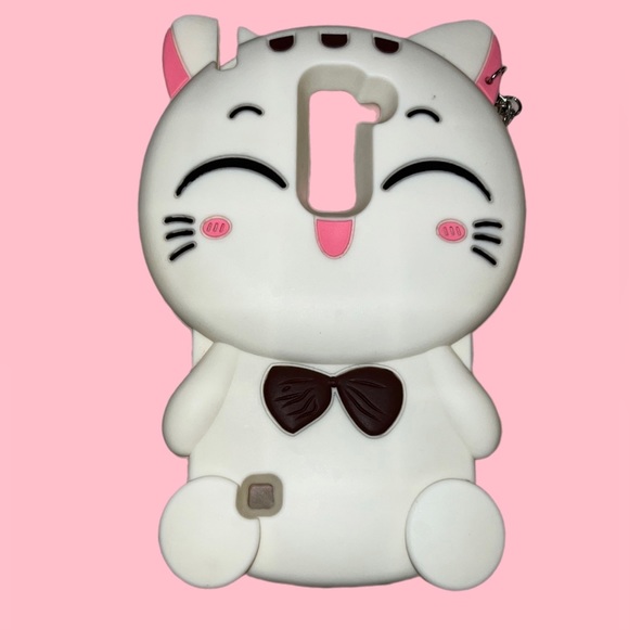 LG Other - 🐱LG 3D White Cat Cartoon Silicone Rubber Phone Case